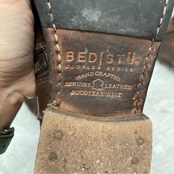 Bed Stu Manchester II Teak Rustic Leather Riding Boots Tall Lace Up back sz‎ 6 - Picture 7 of 11